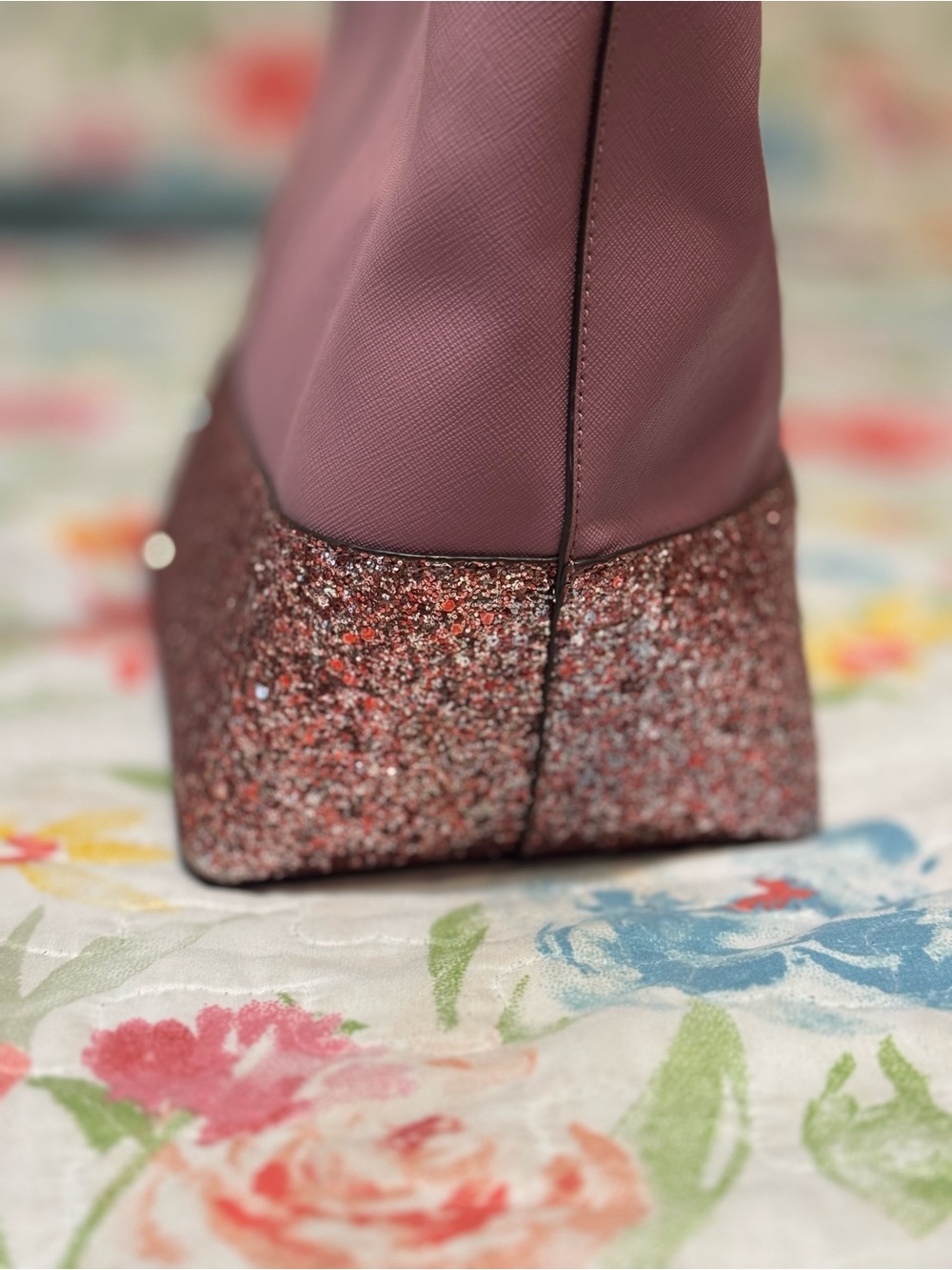 Kate Spade New York Pink Glitter Bottom Tote - Picture 3 of 16